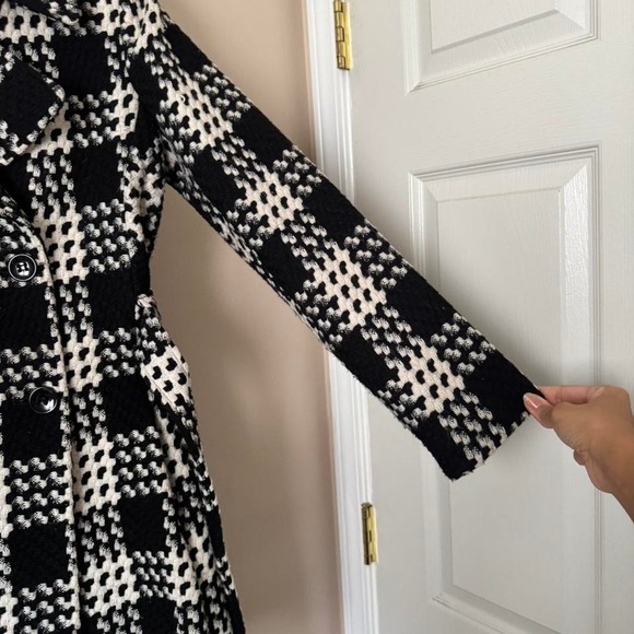 Black and white Y2K check jacket small medium - Picture 4 of 8